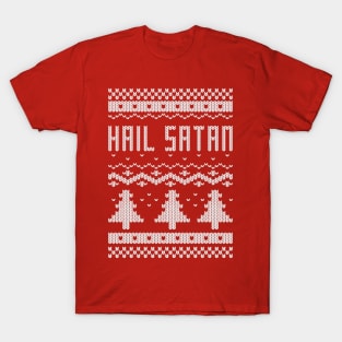 Ugly "Hail Satan" Christmas Sweater T-Shirt